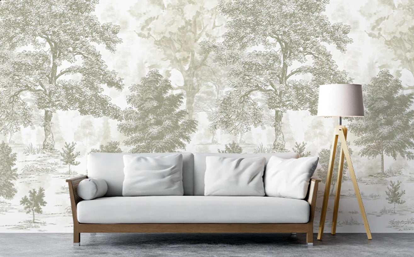 Vintage Forest Wall Mural Peel and Stick